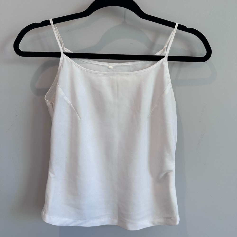 Elegant White Spaghetti Strap Top